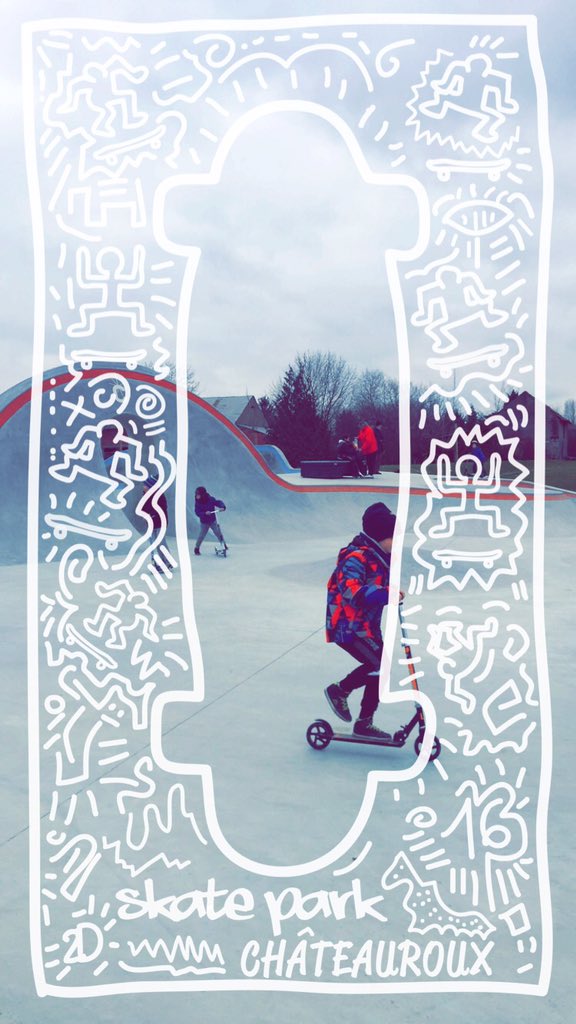 Skate park Châteauroux et son filtre Snapchat